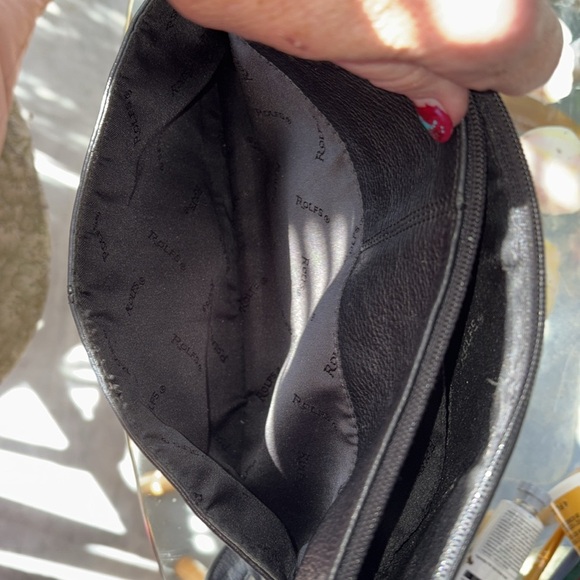 Rolf’s Shoulder bag genuine leather black front & back exterior pockets - Picture 6 of 17